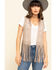 Image #1 - Vocal Women's Lace Studded Fringe Vest, , hi-res