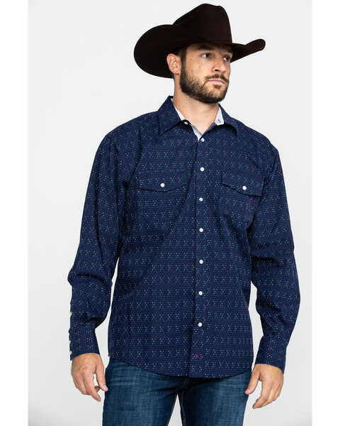 Image #5 - Resistol Men's Liberty Grove Geo Print Long Sleeve Western Shirt , , hi-res