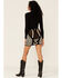 Image #4 - Shyanne Women's Black & White Southwestern Gold Metallic Mini Skirt, , hi-res