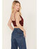 Image #4 - Free People Women's Night Out Blouson Brami, Burgundy, hi-res