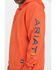 Image #4 - Ariat Men's Volcanic Heather Rebar Graphic Hooded Work Sweatshirt, Heather Orange, hi-res