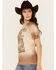 Image #2 - Cut & Paste Women's Tie-Dye Short Sleeve Graphic Tee, Brown, hi-res