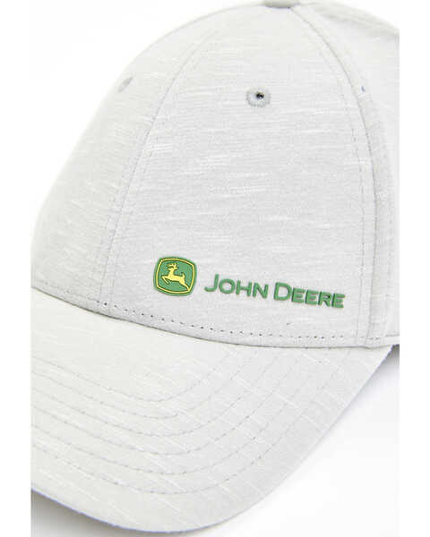Image #2 - John Deere Men's Gray Offset Embroidered Logo Mesh-Back Ball Cap, Grey, hi-res