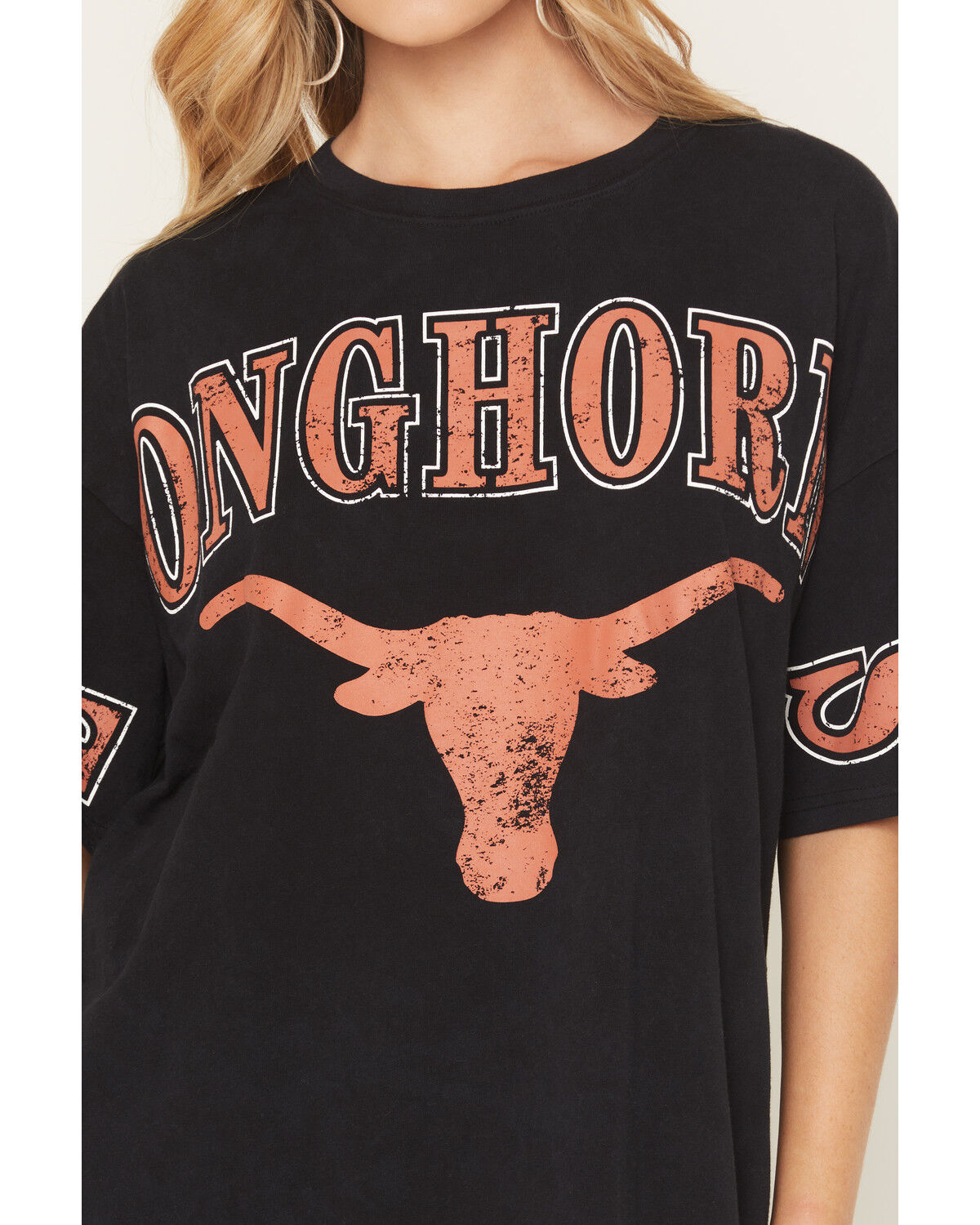 Image #3 - Gameday Women's Texas Longhorns Southern Split Short Sleeve Graphic Tee, Black, hi-res