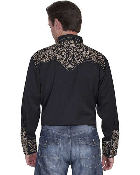 Image #2 - Scully Embroidered Scroll Western Shirt - Big Sizes (3XL and 4XL), , hi-res