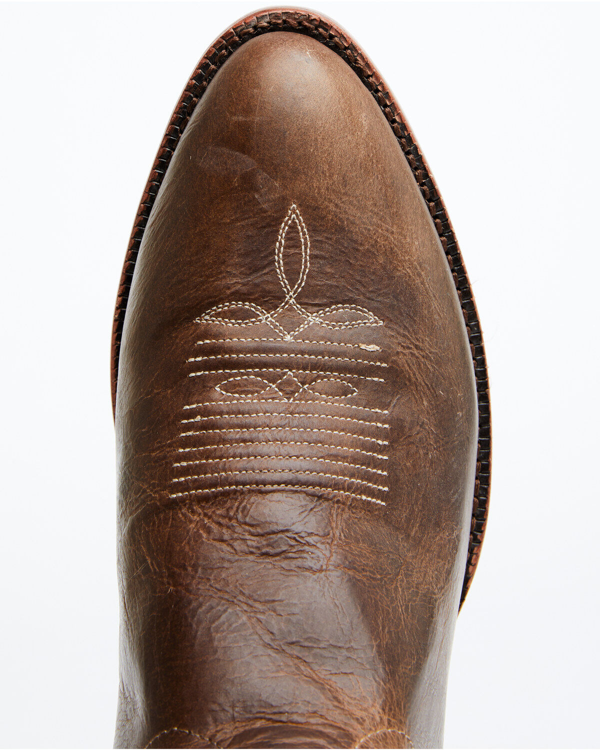 Image #6 - El Dorado Men's Sahara Western Boots - Round Toe, Dark Brown, hi-res