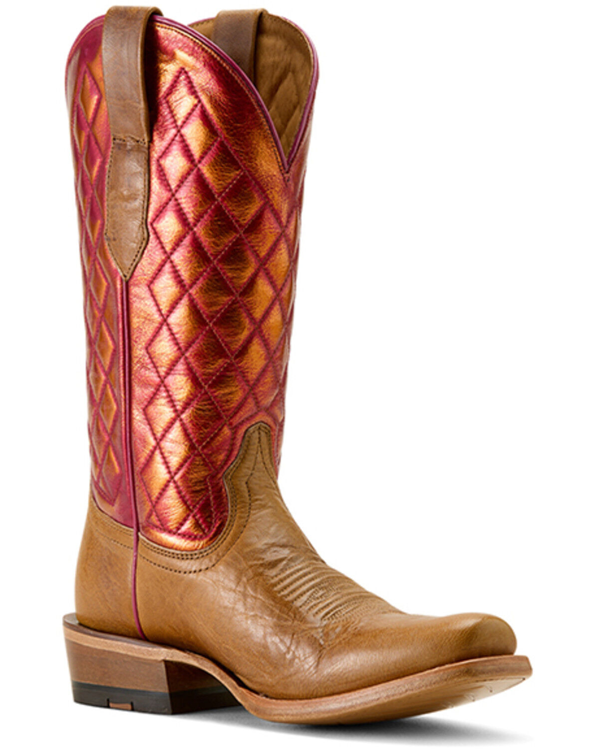 Image #1 - Ariat Women's Futurity Denton Western Boots - Square Toe, Red, hi-res