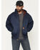 Image #1 - Carhartt Men's Loose Fit Denim Active Hooded Jacket, Blue, hi-res