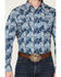Image #3 - Cody James Men's Escape Route Paisley Print Long Sleeve Snap Western Shirt, Light Blue, hi-res