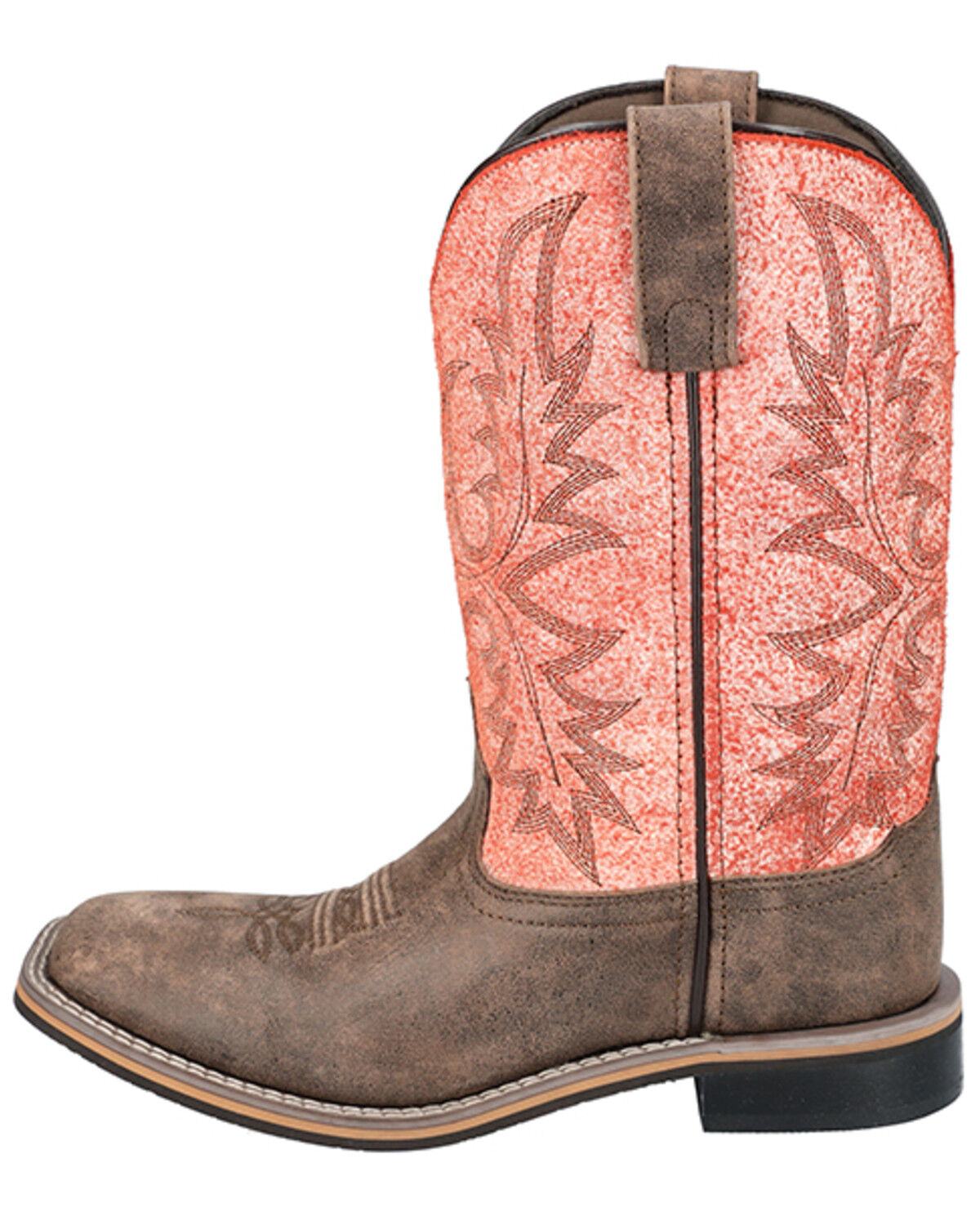 Image #3 - Smoky Mountain Women's Rustic Rider Western Boots - Broad Square Toe, Brown, hi-res