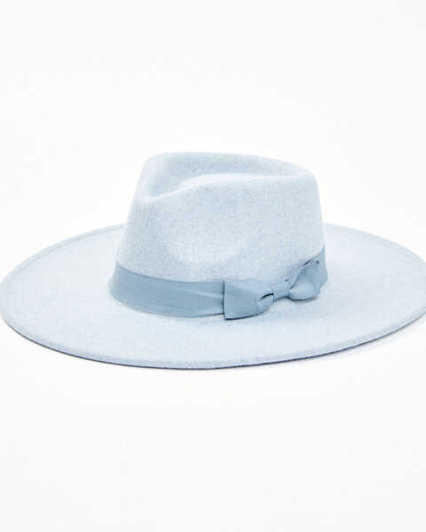 Lucca Women's Earl Grey Ariel II Vegan Felt Western Rancher Hat , Grey, hi-res