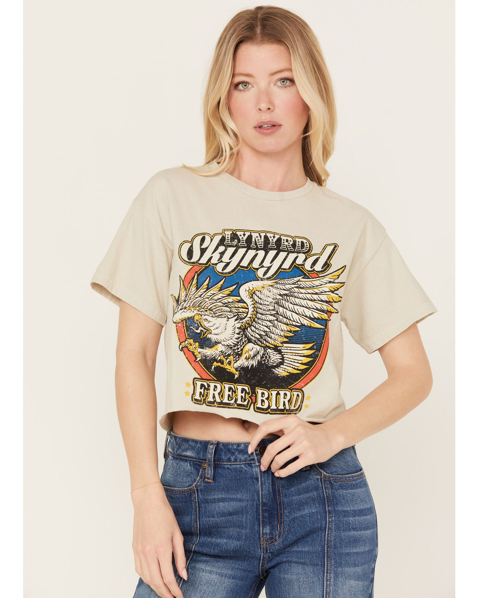 Merch Traffic Women s Lynyrd Skynyrd Eagle Short Sleeve Cropped Graphic Tee