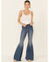 Image #2 - HYFVE Women's Ribbed Bottom Crochet Crop Cami, Cream, hi-res