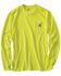 Image #1 - Carhartt Men's Long Sleeve Color Enhanced Force T-Shirt, Lime, hi-res