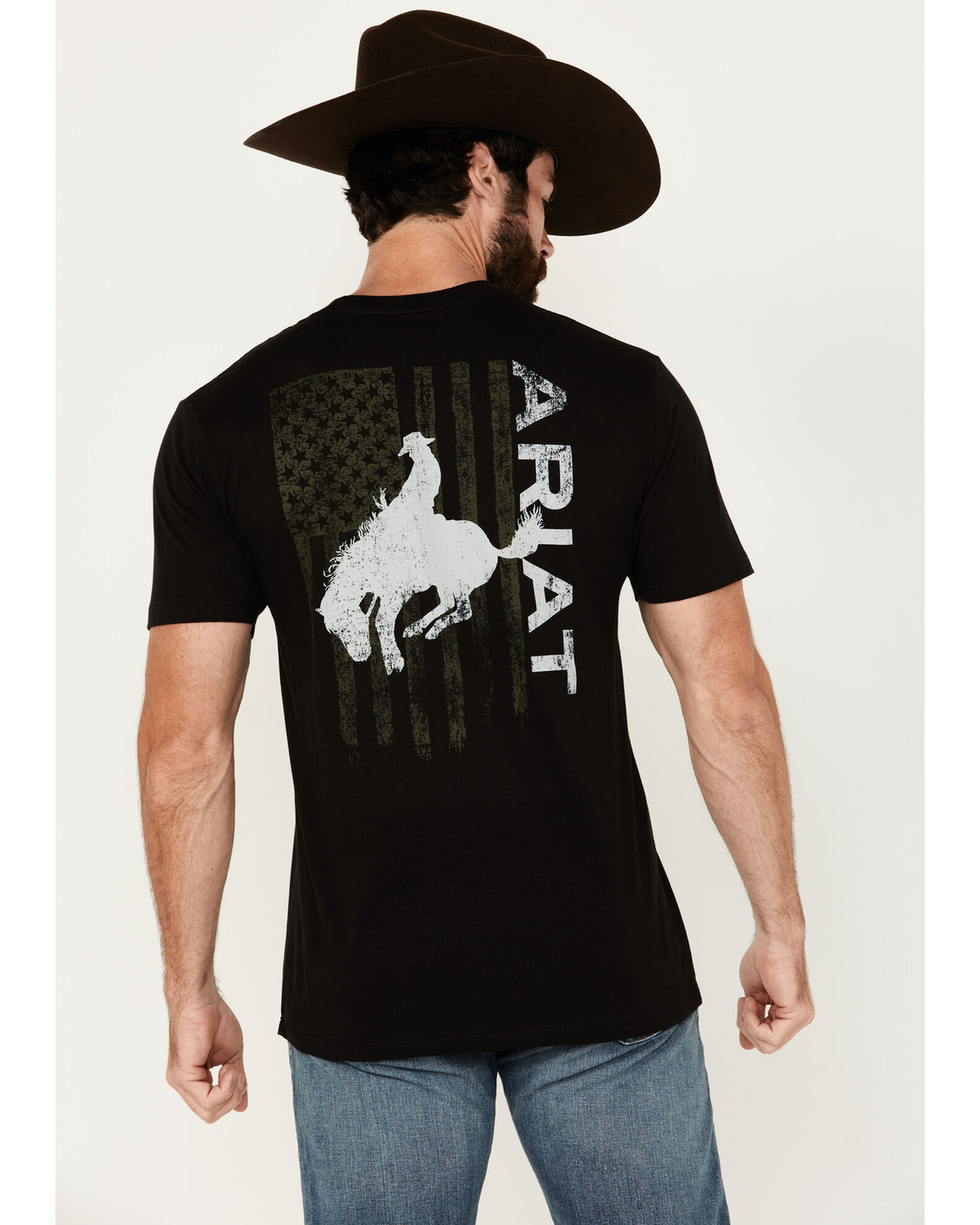 Ariat Men's Bronco Flag Short Sleeve T-Shirt