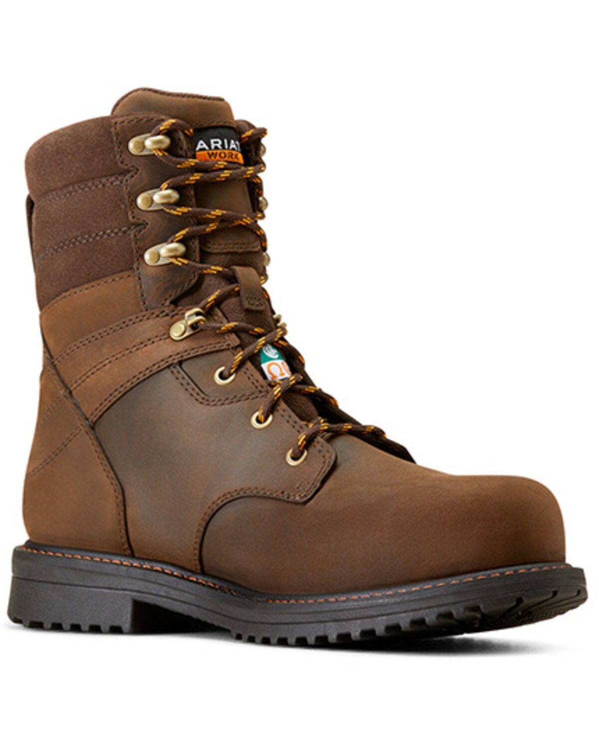 Ariat Men's 8" RigTEK CSA Waterproof Work Boots - Composite Toe, Brown, hi-res