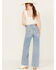 Levi's Premium Women's Light Wash High Rise Far and Wide Ribcage Wide Leg Jeans, Light Wash, hi-res