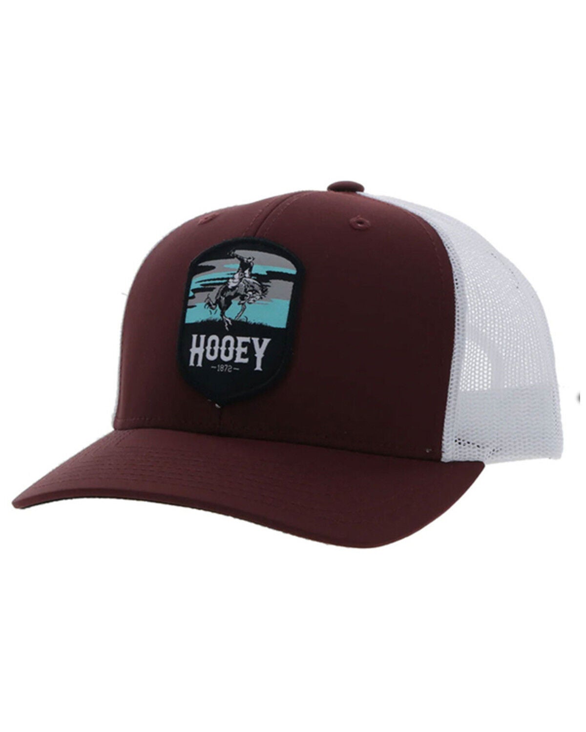Hooey Kids' Cheyenne Ball Cap, Maroon, hi-res