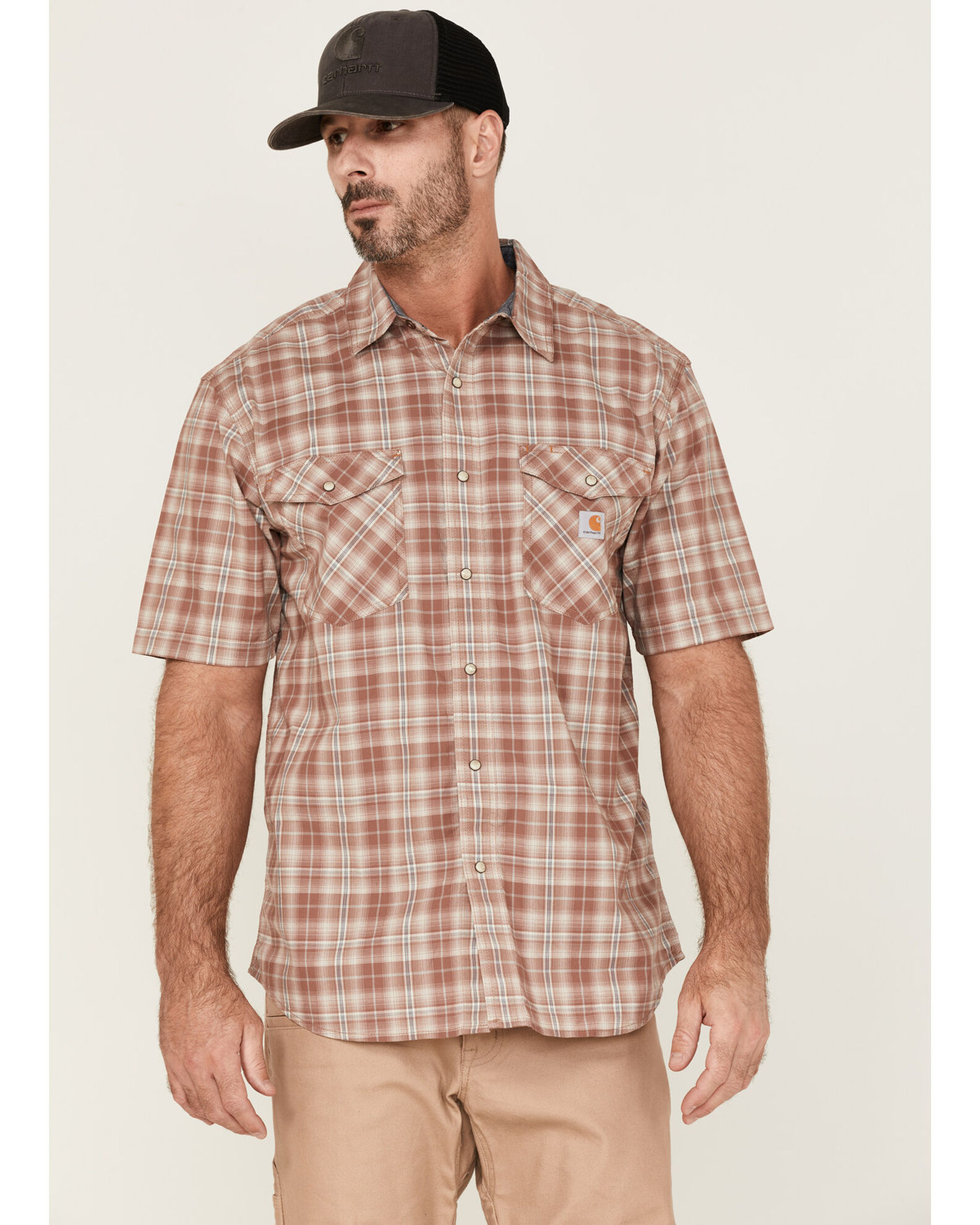 Carhartt men's rugged flex bozeman short sleeve shirt discount