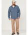 Brothers & Sons Men's Dobby Performance Long Sleeve Button-Down Western Shirt , Indigo, hi-res