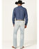Cinch Men's Ian Light Stonewash Performance Stretch Slim Bootcut Jeans , Indigo, hi-res