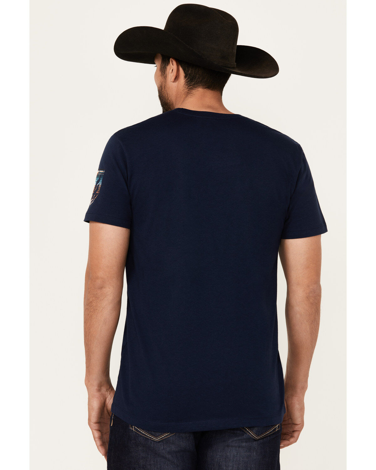 Image #4 - RANK 45® Men's Stubborn As A Bull Short Sleeve Graphic T-Shirt, Dark Blue, hi-res