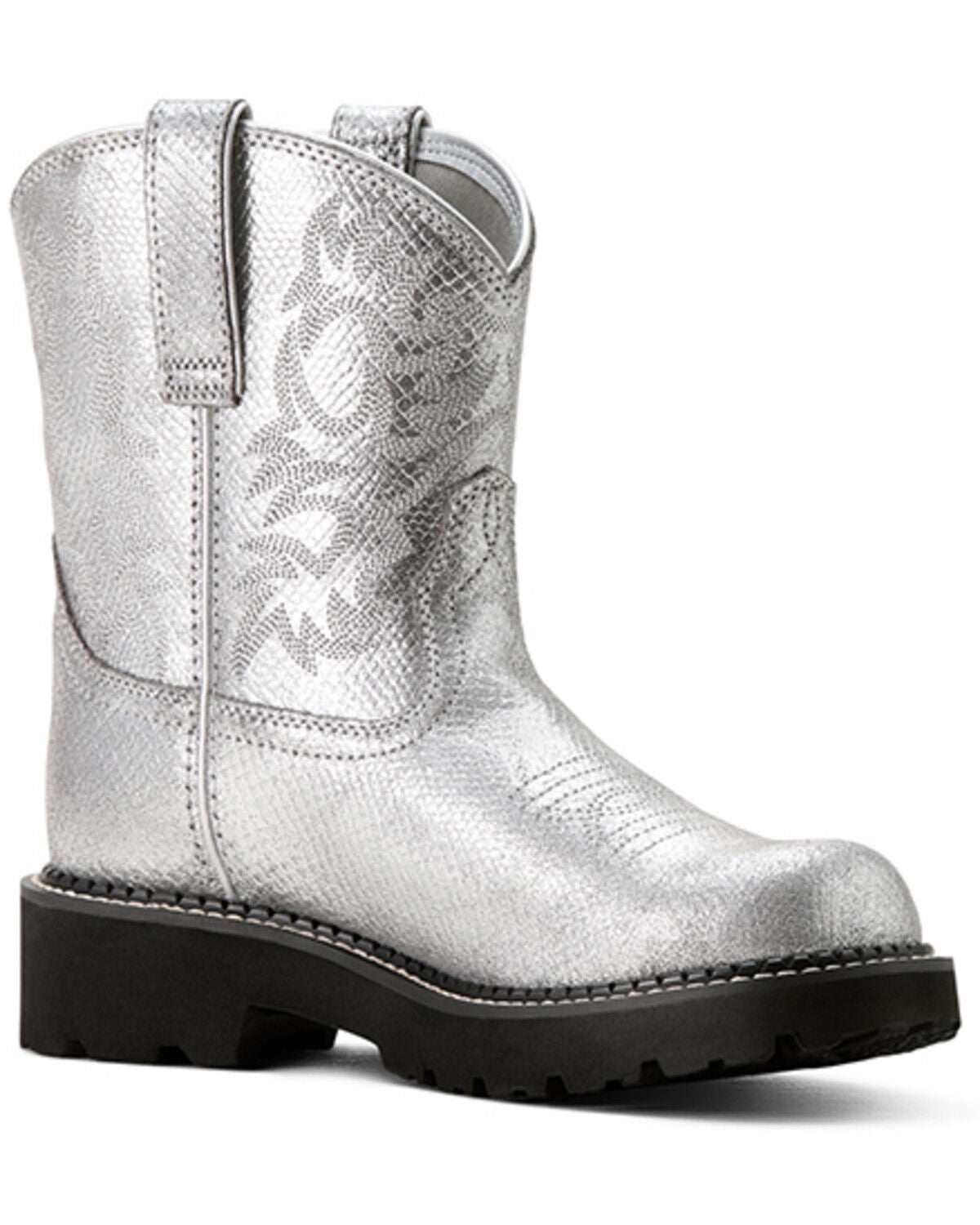 Ariat Women's Fatbaby Western Boots - Round Toe, Grey, hi-res