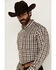 Image #2 - Ariat Men's Wrinkle Free Folk Plaid Print Long Sleeve Button-Down Western Shirt, Brown, hi-res