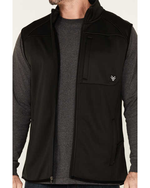 Image #3 - Hawx Men's Merrick Grid Back Zip-Front Fleece Work Vest, Black, hi-res