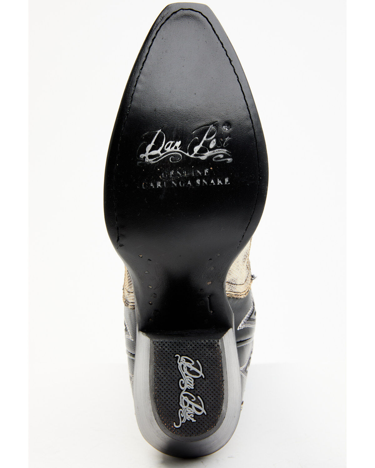 Image #7 - Dan Post Women's Karung Snake Exotic Western Boots - Snip Toe, Black, hi-res