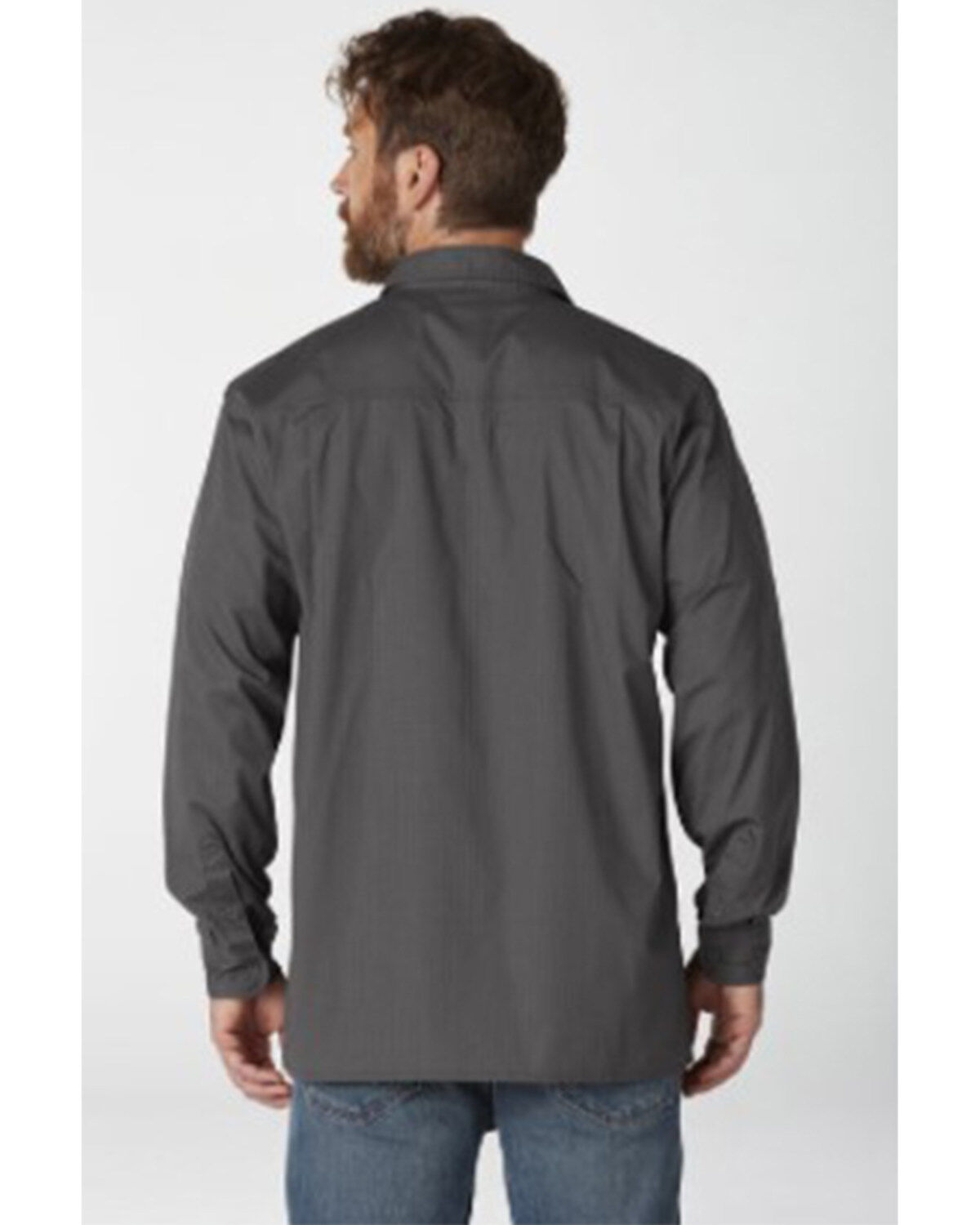Image #2 - Dickies Men's Slate Ripstop Long Sleeve Button Down Work Shirt, , hi-res
