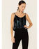 Saints & Hearts Women's Southwestern Velvet Cami, Teal, hi-res