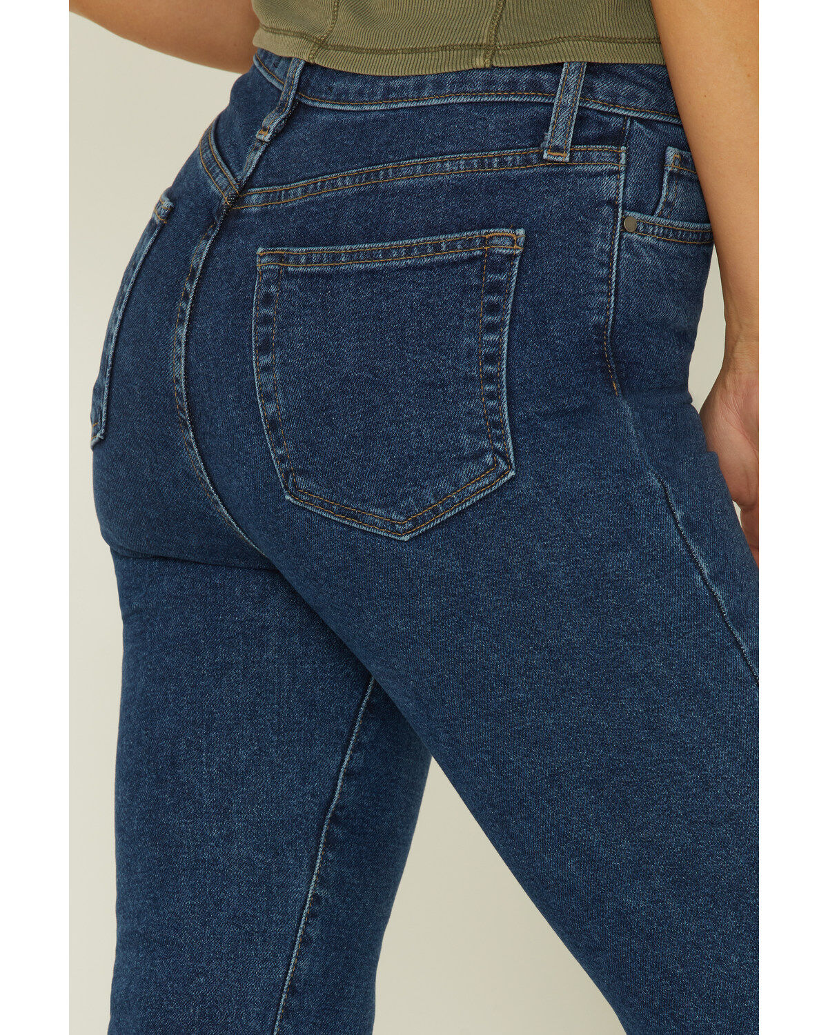 Image #3 - Just Black Denim Women's Denim Dark Wash Kick Flare Jeans, Dark Wash, hi-res