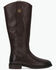 Image #2 - Frye Women's Melissa Button Tall Inside Zip Fashion Boots - Round Toe, Dark Brown, hi-res