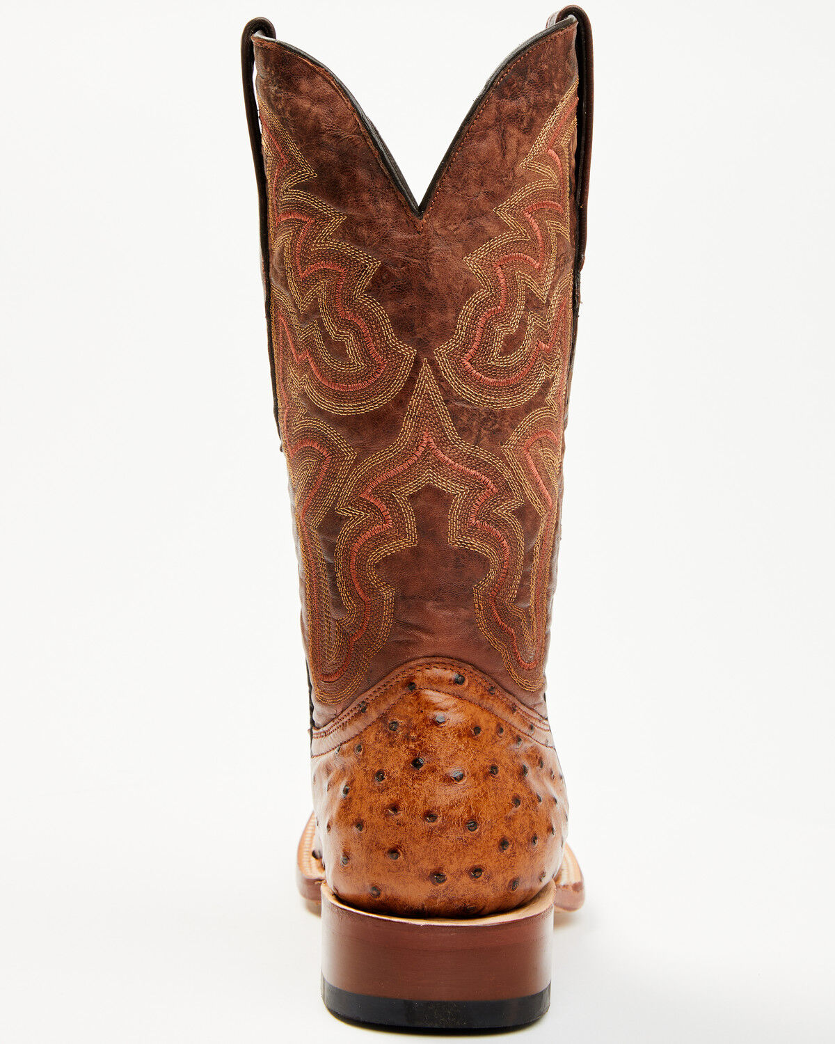 Product Name:  Tanner Mark Men's Ostrich Print Western Boots - Broad Square Toe