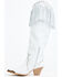 Maggie Women's Trini Fringe Studded Western Boot - Medium Toe , White, hi-res