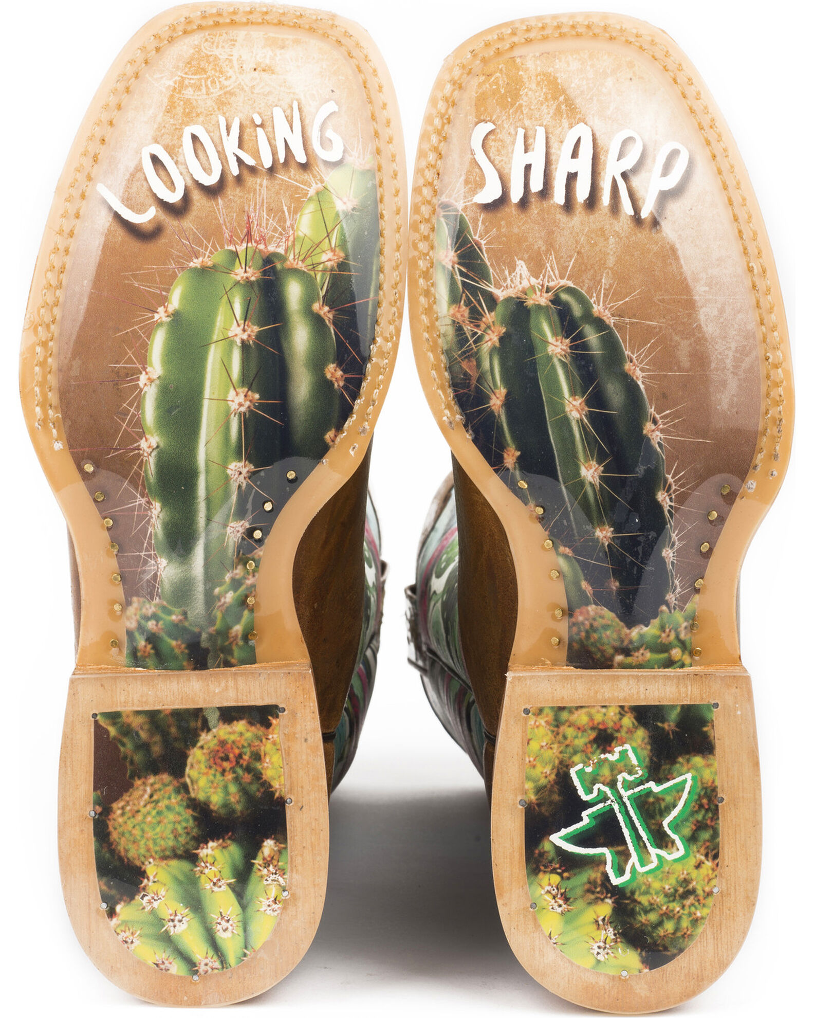 Tin Haul Women s Cactilicious Looking Sharp Sole Western Boots Broad Square Toe Boot Barn