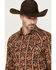 Image #2 - Cody James Men's Row Boat Southwestern Print Long Sleeve Snap Western Shirt, Red, hi-res