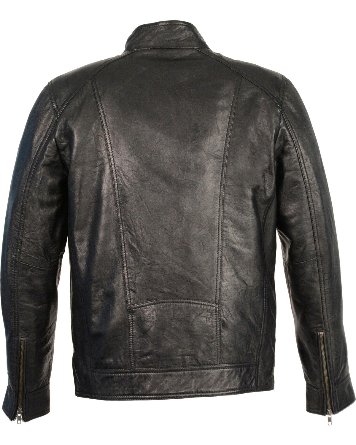 Image #2 - Milwaukee Leather Men's Sheepskin Moto Leather Jacket - 3X, Black, hi-res