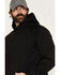 Image #2 - Forge Workwear Men's FR Solid Work Hooded Sweatshirt, Black, hi-res