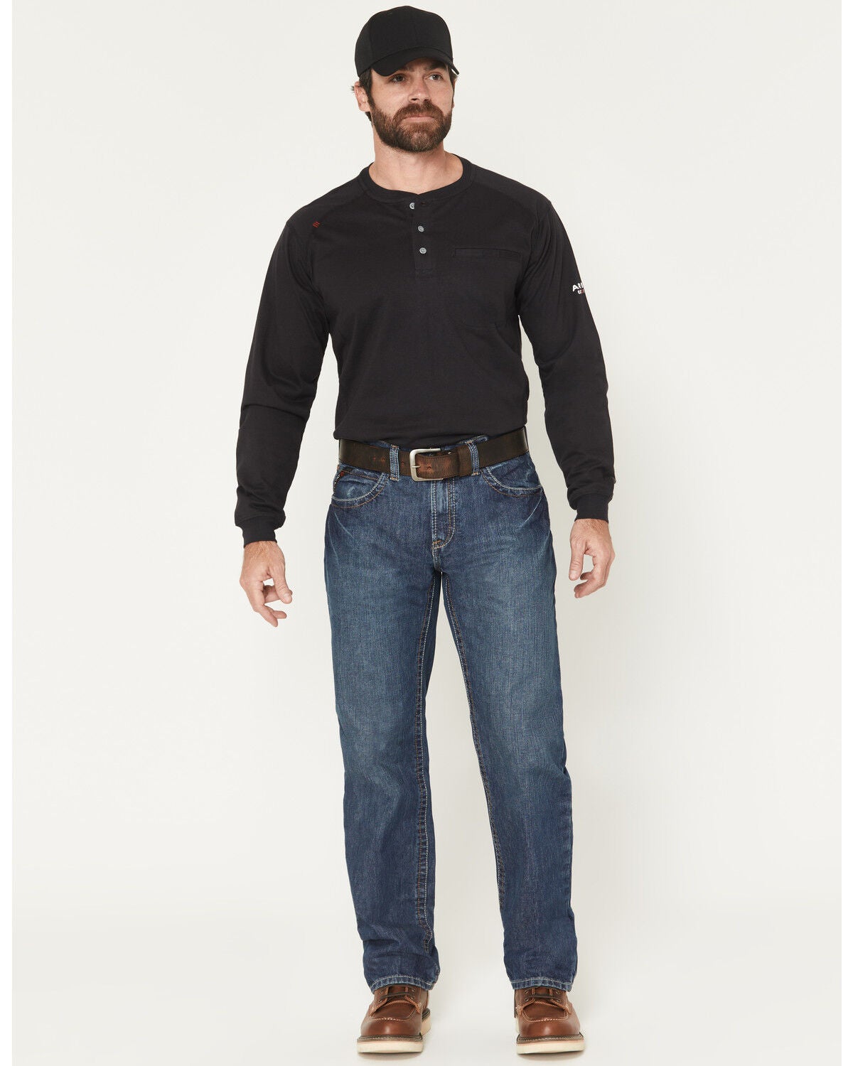 Ariat Men's Flame Resistant Flint M3 Loose Fit Jeans, Denim, hi-res