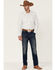 Moonshine Spirit Men's Clean Lines Stripe Long Sleeve Snap Western Shirt , White, hi-res