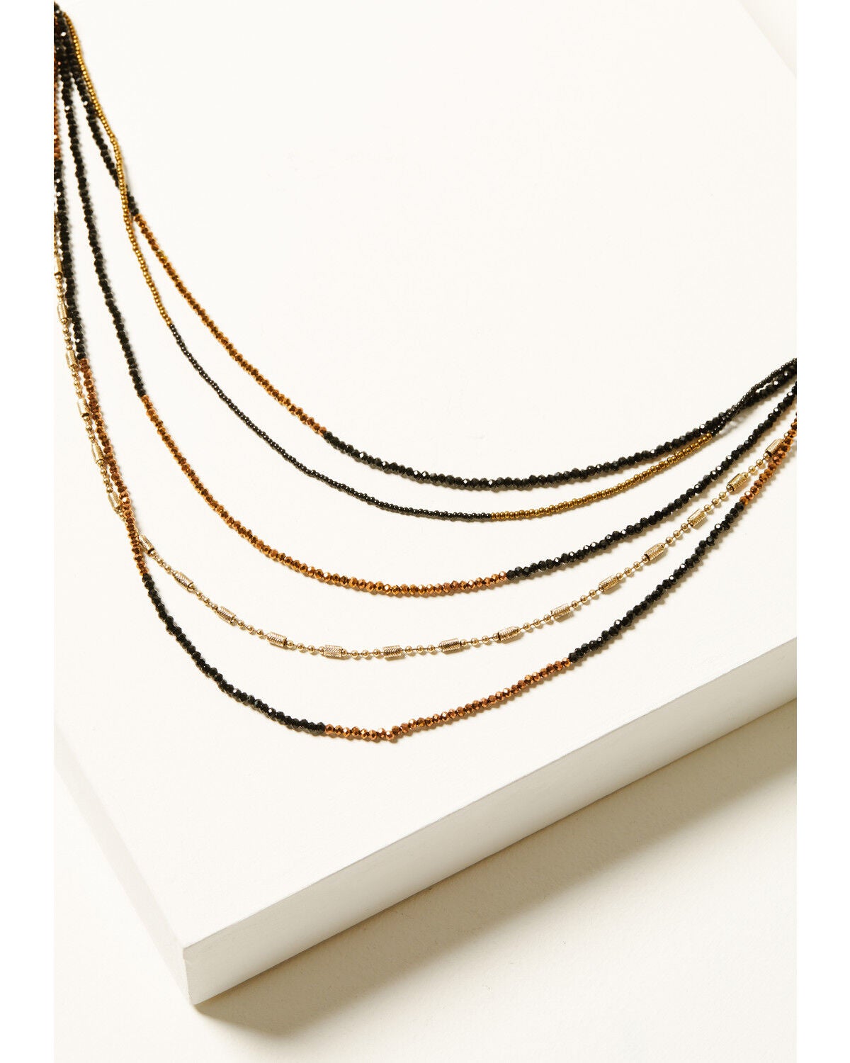 Shyanne Women's Moonrise Canyon Beaded Layered Necklace, Silver, hi-res