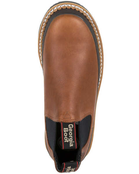 Georgia Boot Men's Revamp Romeo Work Shoes - Soft Toe, Brown, hi-res