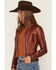 Image #2 - 26 International Women's Faux Leather Jacket, Brown, hi-res