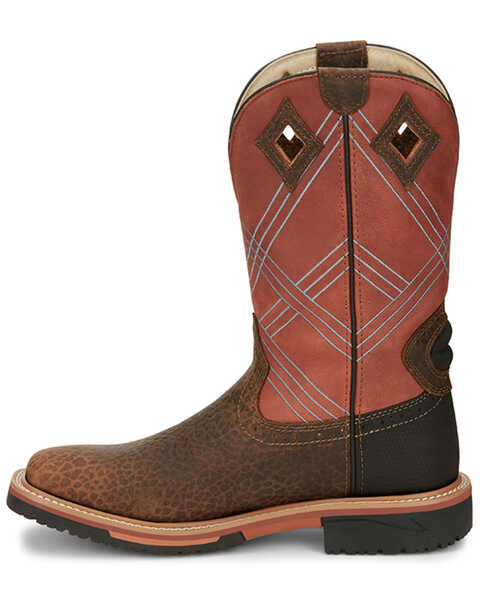 Image #3 - Justin Men's Dalhart Waterproof Western Work Boots - Soft Toe, Brown, hi-res