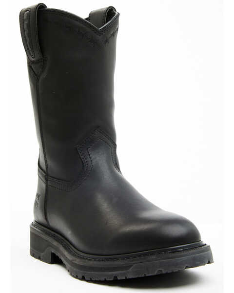 Image #1 - Cody James Men's Uniform Western Work Boots - Soft Toe , Black, hi-res