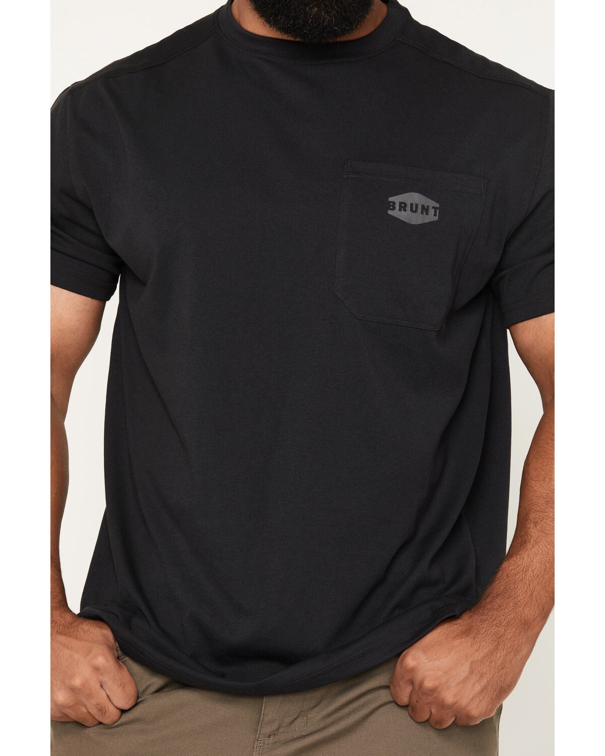 Image #3 - Brunt Workwear Men's The Martin Short Sleeve Pocket T-Shirt, Black, hi-res