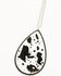 Image #3 - Shyanne Women's Cow Print Long Pendant Necklace and Earring Set, Silver, hi-res