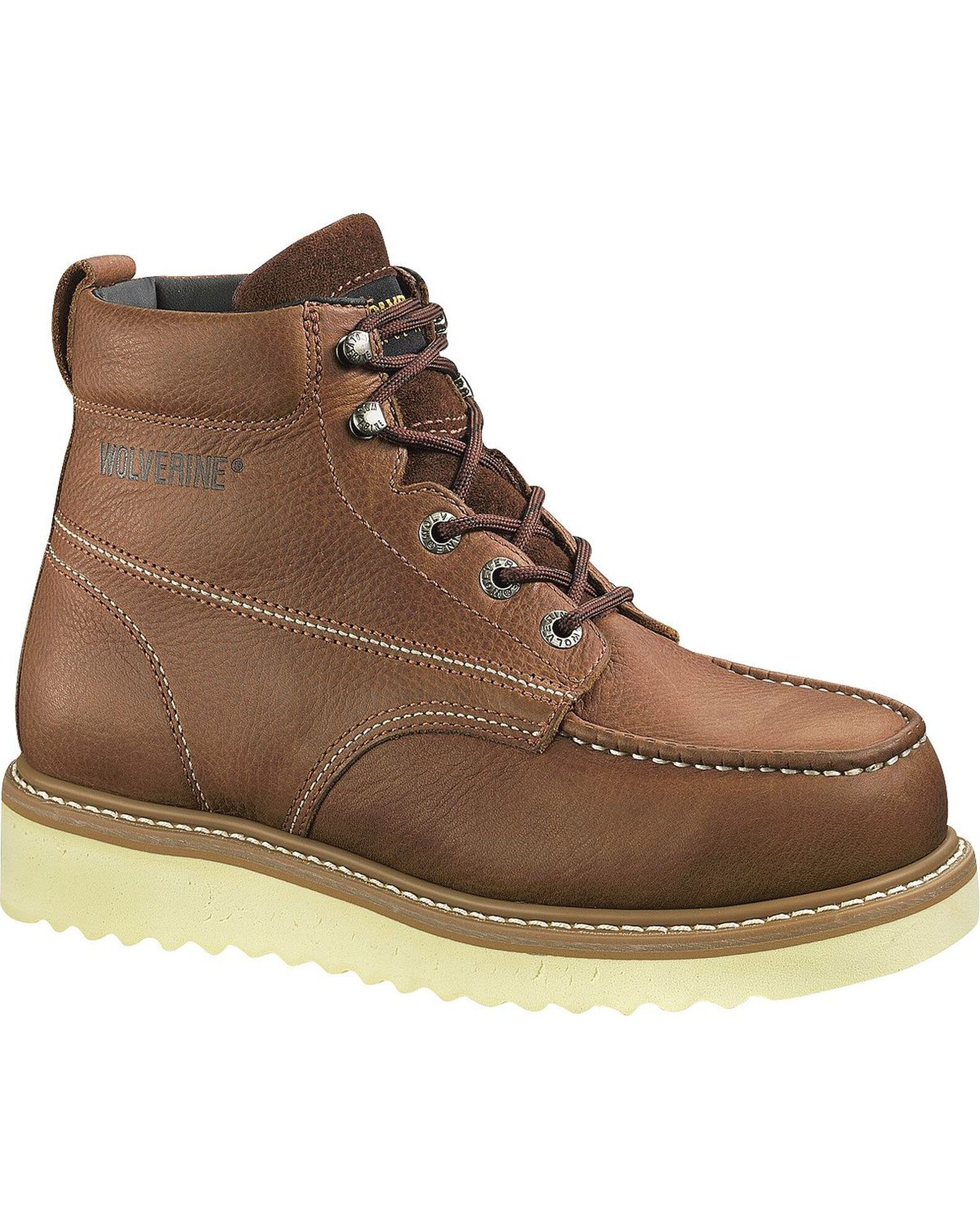 Wolverine moc steel sales toe boots